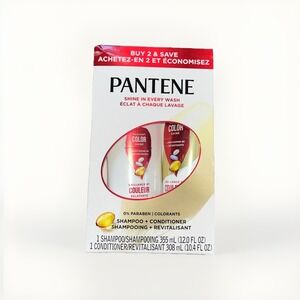 Pantene Pro-V Radiant Color Shine Shampoo + Conditioner Bundle, Gold/White